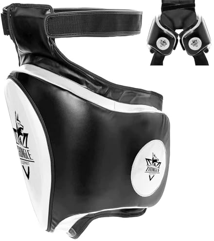 ZHONGLE Oberschenkelpolster Muay Thai, Oberschenkel-Sport-Protektor-Pads Max Thick 10,2 cm, Muay Thai Oberschenkelschoner Kick-Pads, Kicking Beinpolster für Muay Thai, UFC