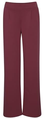 b.young BYRIZETTA Wide Pants 2 Damen Hose Stoffhose mit Stretch Wide Leg weites Bein mit elastischem Bund und Bundfalten