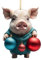 1 Stück Weihnachtsbaum Schwein Anhänger 2D Acryl Weihnachtsschwein Hängende Deko Niedlicher Weihnachten Schwein Deko Weihnachtsanhänger Deko Christbaumschmuck Weihnachtsbaumschmuck