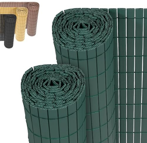 Jopassy PVC Sichtschutzmatte,Grün W-Rippenverstärkungen Sichtschutzzaun,UV-beständig, schimmelfrei und pflegeleicht,Verstärkt Starke Privatsphäre für Garten Balkon Terrasse(0.9 * 4M)