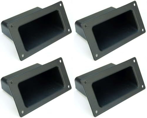 Adam Hall 4 x 3401 Kunststoff Schalengriff 133 x 68 mm schwarz Boxengriff Tragegriff Griffschale Griff