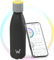 WATER.IO Intelligente Wasserflasche – Bleiben Sie motiviert, mehr zu trinken, verfolgen Sie die Wasseraufnahme mit farbwechselnder LED-Erinnerung und Bluetooth-freier App. Isolierter Edelstahl,