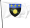 Wappen von Guadeloupe Flagge, 90 x 150 cm, lebendige Farbe und UV-beständig, Wandflaggen, Banner für den Innen- und Außenbereich