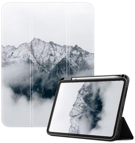 Smart Case Für Ipad Pro 12.9 Hülle 6./5./4./3. Generation 2022/2021/2020/2018, Dreifach Faltbare Stand-Back-Hülle, Integrierter Stifthalter, Automatischer Schlaf/Wach-Modus, Wolken Umgebe