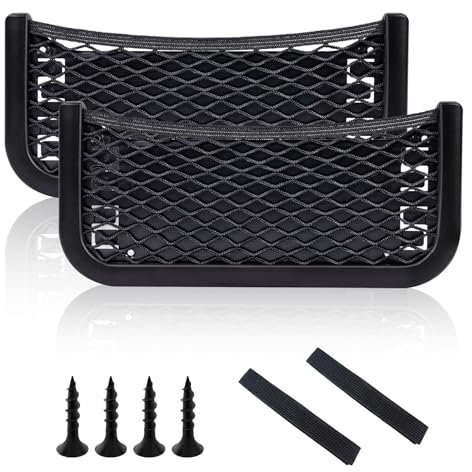 Bolsa de Red para Maletero Coche,2 Piezas Bolsa de Malla Elástica para Organizador Universal,Multifuncional Organizador para Almacenamiento para Maletero para Teléfonos Cargar
