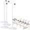 Lunartec Nachttisch-Lampen: 4er-Set 4in1-Akku-Tisch-, Wand-, Klemm- und Taschenlampe, 3 Modi, weiß (Nachttischlampe Touch, Arbeitsplatzleuchte, Leselampe Bett)