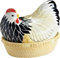 Mason Cash Farmyard Chicken Cockerel Shaped Egg Storage Basket – Elegant Tabletop Organizer with Rustic Charm, Ideal for Eggs, Small Kitchen Essentials And Decorative Touches (Mother Hen Nest)