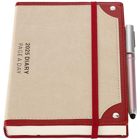 Mljtoyo Akademischer Terminplaner 2025, Seite pro Tag, Agenda, Tagesplaner von Januar 2025 bis Dezember 2025, Hardcover, Organizer, Wochenplaner mit Stift, Stifthalter, 3 Lesezeichen, Gesäßtasche,