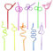 Crazy Straws,40 Pcs Silly Straws for Kids, Reusable Plastic Loop Curly Fun Crazy Drinking Straws for Classroom ActivitiesValentine’s Day Gift,Christmas Birthday Wedding Party Supplies Decoration