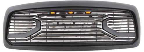 LMYSLCDW Auto Front Kühlergrille für Dodge RAM 2002-2005,Auto Haube Kühlergrill Grill Wabengrill Ersatz Tuning Verschleißteile Karosserie-Anbauteile,A