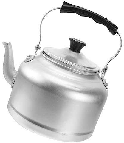 GRADENEVE tetera de aluminio olla para calentar agua asa de la tetera de la estufa pava jarra cafetera jarra para cafe hervidor de agua resistente desgaste manejar hervidor de agua Silver
