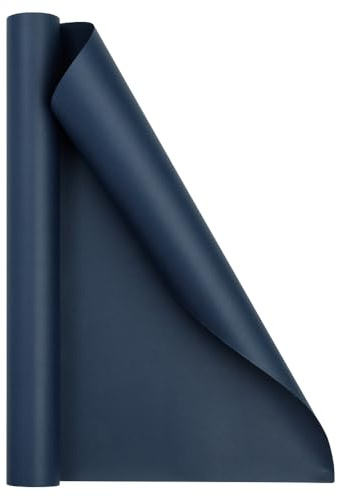JAM Paper Gift Wrap - Matte Wrapping Paper - 26.3 Sq Ft (17 in x 18 Ft) - Matte Cobalt Navy Blue - Roll Sold Individually
