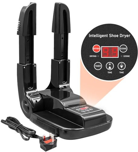 ASMIZ Portable Boot Dryer for Work Boots, Shoe & Glove Dryer with Adjustable Rack and Timer, Boot Warmer with Heat Blower, Folding Design, Quick Drying for Gloves, Shoes, Socks, Hats, Ski Boots