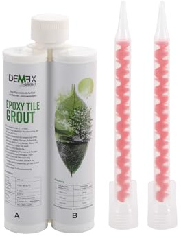 Epoxid-Fugenmörtel für Fliesen und Stein, wasserfest, flecken-, schimmel-, riss- und chemikalienbeständig, für Boden und Wand, gebrauchsfertig, leicht aufzutragen und zu (Glitzerndes Silber, Unsanded)