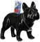 Design Spardose Französische Bulldogge stehend 15cm hoch schwarz Keramik Sparbüchse Sparschwein Wohnzimmer Skulpturen Deko Modern