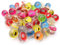 Senvianda 50 Stück Flummis 32mm, Verschiedene Smiley Gesichter, Flummies für Kinder, Gummiball Flummi, Bunte Flummis Gummibälle, Flummibälle für Kindergeburtstag, Party