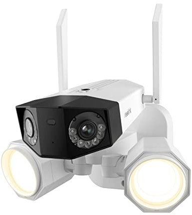 Reolink Floodlight Überwachungskamera, 4K 8MP mit 180° Weitwinkel, 5/2,4GHz WLAN Kamera Outdoor, Smarte Beleuchtung, Personen-/Fahrzeug-/Tiererkennung, IP67, Duo Floodlight WiFi (Generalüberholt)