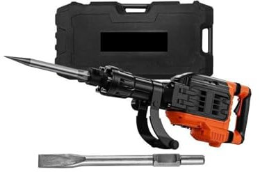 Marteau perforateur, Marteau-piqueur de démolition 3500 W, brise-béton, 2 burins avec gants for creuser des tranchées, marteau-piqueur électrique robuste 1900 coups par minute pour une démolition rapi