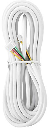 Tihebeyan Un Cavo Telefonico Durevole 4 -Nuclei con Connettori di Ricambio per Cavi in ​​cero 25 M per Video Intercomunicatrice