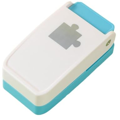 Qusedwey 1 Piece Puzzle Punch Blue & White Metal+Plastic for Personalized Jigsaw Puzzle Custom Photo Puzzle Making Tool