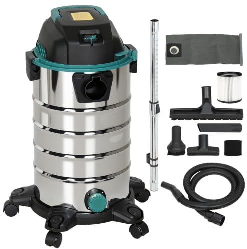 HOMCOM Aspirapolvere 3 in 1 da 1400W Bidone Aspiratutto 22kPa