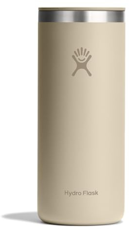 Hydro Flask Travel Coffee Cup – Insulated Stainless Steel, Non-Spill, Leak Proof To-Go Tumbler 20 Oz Oat Tan