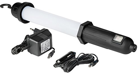 POLY POOL - PP3160 Torcia LED Da Lavoro con Luce 110lm e Gancio Girevole a 360°- Lampada Portatile Ideale per Lavoro Officina con Spina Accendisigari per Auto - Lampada Emergenza Ricaricabile