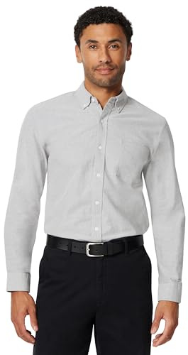 Amazon Essentials Men's Regular-Fit Long-Sleeve 100% Cotton Oxford Shirt