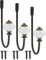 Fuxxer® Ganci antichi, ganci per asciugamani, design in ceramica e ottone, set da 3