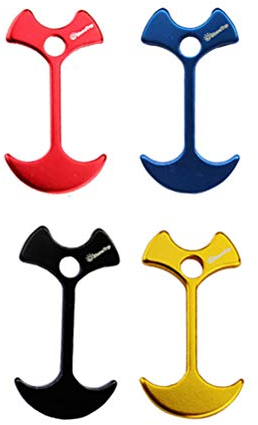 LIOOBO 8 stücke Aluminiumlegierung Paracord Spanner Guyline Line Adjuster Zelt Stake Cord Lock für Camping, Backpacking, Picknick Shelter Outdoor (jeweils 2 rot, blau, schwarz Gold)