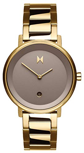 MVMT Analog Quarzuhr für Damen mit Gelbgoldfarbenes Edelstahlarmband - D-MF02-G