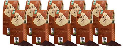 ORIGINAL FOOD Wildkaffee Kaffa, medium, gemahlen (250 g), 10er Pack
