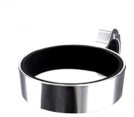 Fat-Cat Bike Handlebar Cup Holder, Clinch Bottle Cages，Black with Multi-Way Mount for Commuters and Road Bike (Silver)