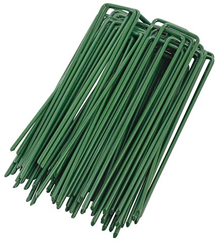 Youley Erdanker Bodenanker U-förmige Heringe Erdnägel für Unkrautvlies, Netzen, Unterdrückung Membranen, Schwarze Plastikplanen, Landschaftsgewebe und Kunstrasen