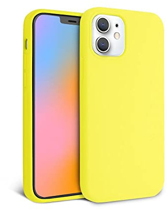FELONY CASE Neon Yellow Silicone Case for iPhone 12 Mini Flexible Protective iPhone 12 Mini Case - Bright Neon Yellow iPhone Case