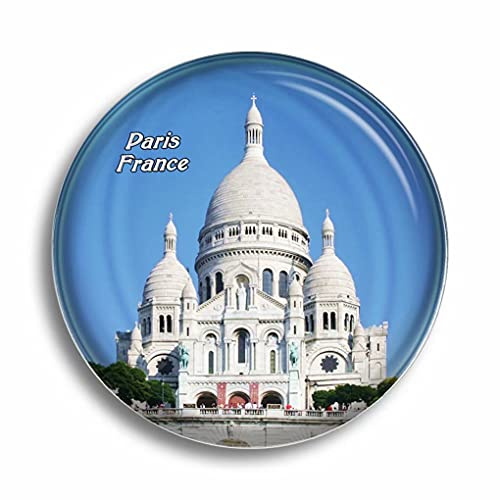 Kühlschrankmagnet, Motiv: Frankreich, Basilika des Heiligen Herzens von Paris, Glasmagnete für Kühlschrank, Souvenirs, niedlicher Kristallmagnet, Dekoration für Whiteboard, Büro, Zuhause, Geschenk
