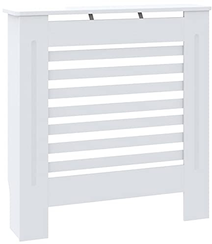 Tidyard Cubierta para Radiador Cubierta de Radiador para Radiador Diseño Moderno Cubre Radiador Cubreradiador Moderno MDF Blanco 78 x 19 x 81,5 cm