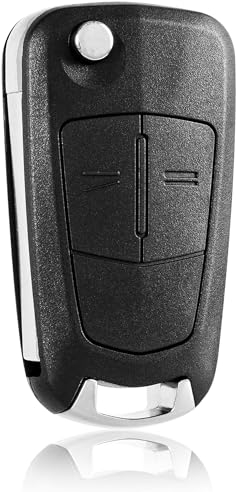 FINTERRY Car Key Fob Case for Vauxhall Opel Corsa D Astra H Vectra C Tigra B Zafira B Signum Combo Meriva A – Replacement Key Housing – 2 Button Flip Remote Shell