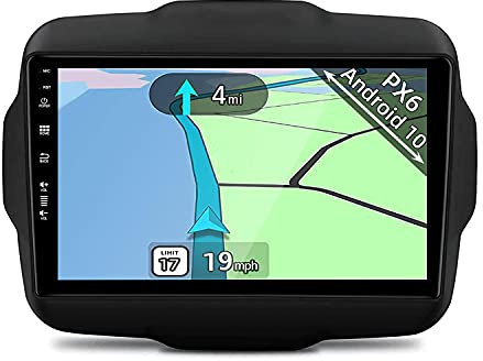 YUNTX PX6 Android 14 Autoradio adatto per Jeep Renegade(2016-2018) - 4G+64G - GPS 2 Din - Gratuiti Telecamera Posteriore - Supporto DAB/Controllo del volante/WiFi/Bluetooth/Mirrorlink/4K Video