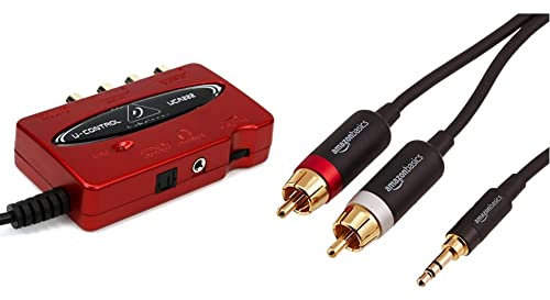 Best Price Square Interface, USB/Audio, UCA222 UCA222 by BEHRINGER & Amazon Basics - Cable adaptador (3,5 mm a 2 machos RCA, 1,2 m)