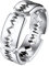 PROSTEEL Herren Rasierklingen Design Ring Edelstahl Größe 54 Bandring 7mm breit Punk Stil Band Ring Partnerring für Männer, Modeschmuck Accessoire für Geburtstag Jahrestag