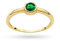 MARKO Klassischer Damen-Goldring mit 0,30 Karat Smaragd, 14 Karat Gold (585) | Goldring mit Box | Goldring für Frauen (Smaragd, 60 (19.2))