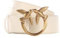 Pinko Damen Love Birds Gürtel aus Leder, Z14q_weiß-Antique Gold, XS