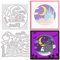 INFUNLY 2 stücke Schloss Stanzformen Metallfee Stanzformen Kürbis Wagen Prinzessin Halloween Stil Prägeschablone Für Kartenherstellung Scrapbooking