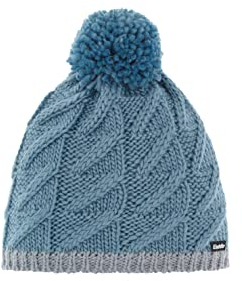 Eisbär Damen Asteria Pompon MÜ Winter-Hut, hellgraumele-Steel Blue/Steel Blue
