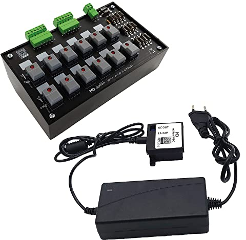 ML-Train Weichenschaltpult Stellpult für 6 Weichen Signale Gleise - Wechselstromconverter mit Schaltnetzteil 2 A 24 V - Stromumwandler - Gartenbahn Spur G Zubehör