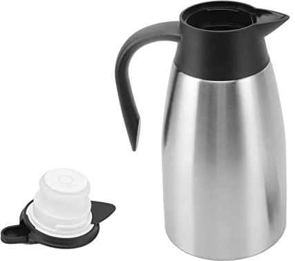 Carafe à Café Thermique, Thermos à Eau en Acier Inoxydable 304, Remplacements de Pot Thermique à Café de Type Presse, Pichet à Café de Grande Capacité de 1,5 ou 2 litres pour Eau Chaude(2L)