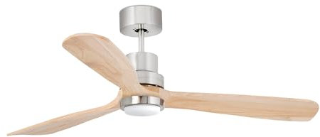 Ventilador de techo FARO Barcelona 33560DCWP LANTAUNiquel/Pino motor DC, SMART FAN