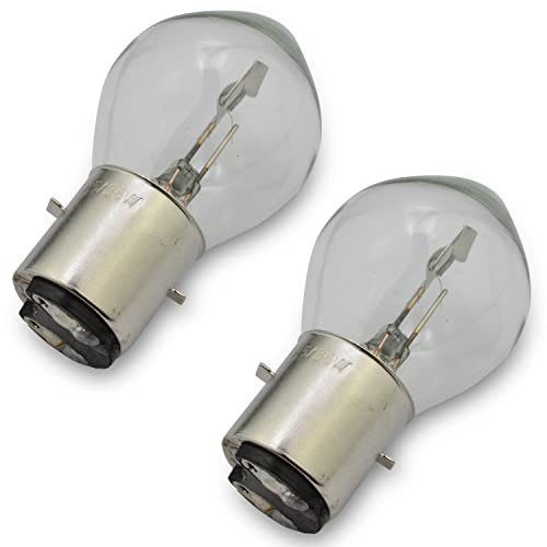 Easyboost Glühbirne Frontscheinwerfer 12V 35/35W 2 Positionen Filamente Abblendlicht Fernlicht Sockel BA20D für Roller Motorrad Maxiscooter Leuchtmittel