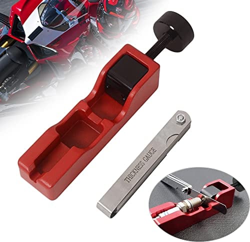 Oldbones Spark Plug Gap Tool With Feeler Gauge, Adjuster Compatible with Most 10mm 12mm 14mm 16mm Spark Plugs (Red)